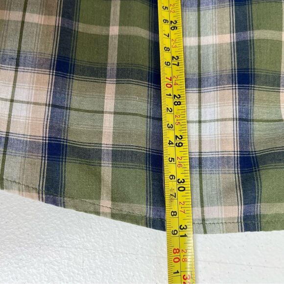 Wrangler Wrancher Green Blue Plaid Pearl Snap Long Sleeve Western Shirt Men XL - Picture 10 of 11